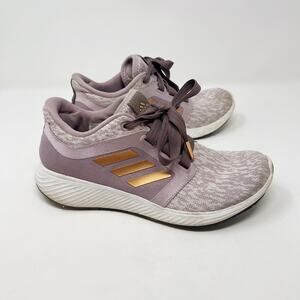 Adidas Womens 6 Light Purple Gold Edge Lux 3 Running Sneaker Shoes Clima EF8586